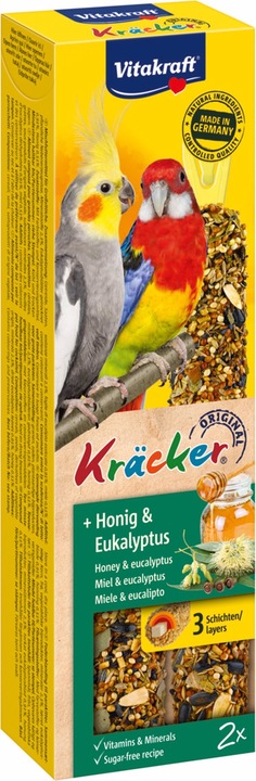 Actual product image Vitakraft Vita cracker honey for large parakeets 2 pieces (2 x, 0.20 kg)