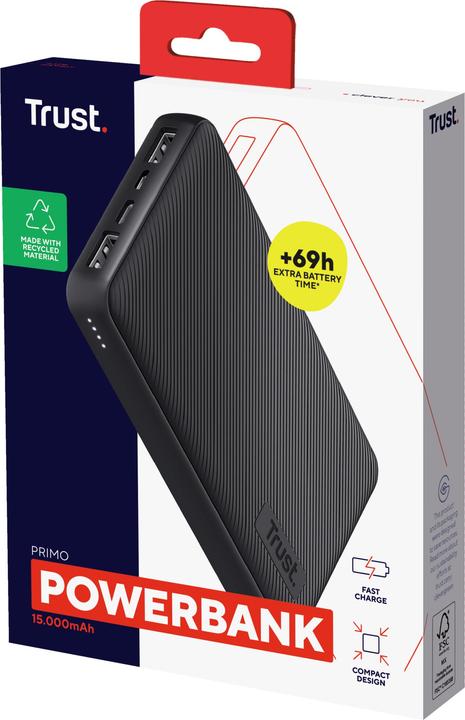 Produktbild Trust Primo Lithium-Ion (Li-Ion) Black (15000 mAh, 15 W, 55.50 Wh)