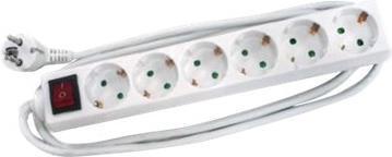Actual product image LogiLink socket strip (6x, CEE 7/3, 1.50 m)