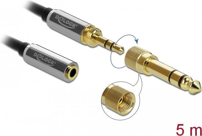 Image du produit Delock Extension de la prise à 3 broches (5 m, Câble AUX)