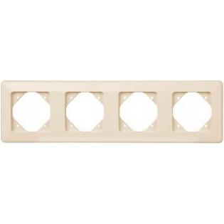 Thumbnail - Kopp, Zubehör Schalterprogramm, Abdeckrahmen Europa creme-weiss 4-fach