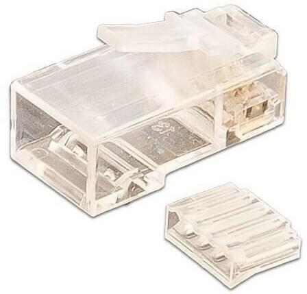 Actual product image Wirewin Plug RJ45 Cat.6 100 pieces, unshielded, insertion aid (Network cable plug)