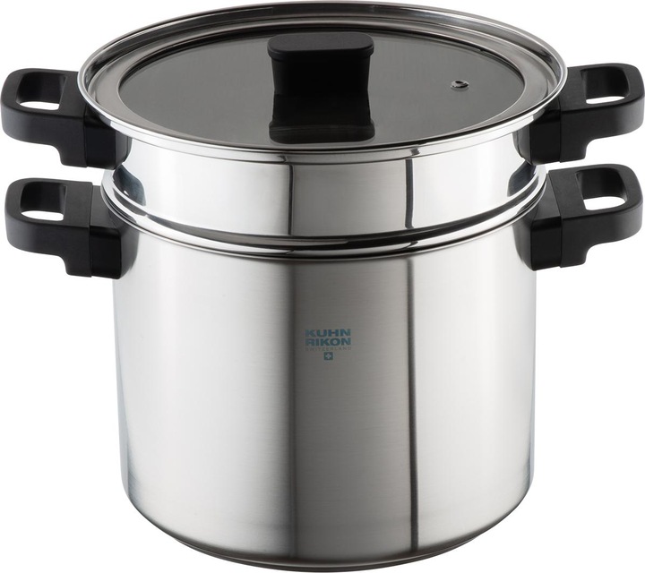 Produktbild Kuhn Rikon Locarno Teigwarentopf mit Einsatz 6.5 L · Ø 22 cm (22 cm, Kochtopf, Edelstahl)