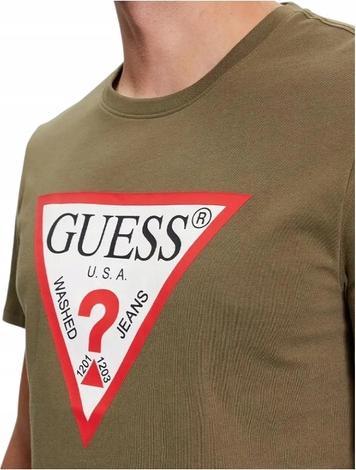Image du produit Guess Herren T-Shirt Original Logo Grün (XL)