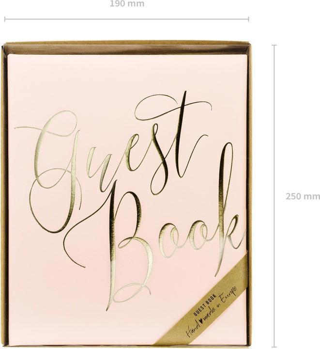 Produktbild Partydeco Gästebuch Guest Book 20 x 24.5 cm, Rosa/Gold (20 x 24.5 cm)