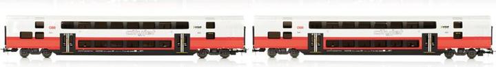 Actual product image Jägerndorfer ÖBB 2 double-decker cars Cityjet Ep. VI DC HE (Track H0)