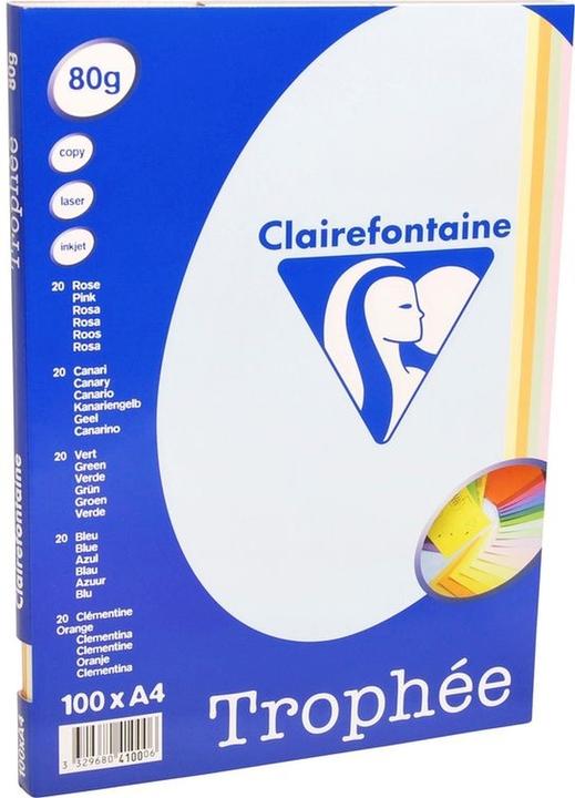 Produktbild Clairalfa Universal-Papier Troph‚e, A4, Pastellfarben (A4, 100 Blätter, 80 g/m²)