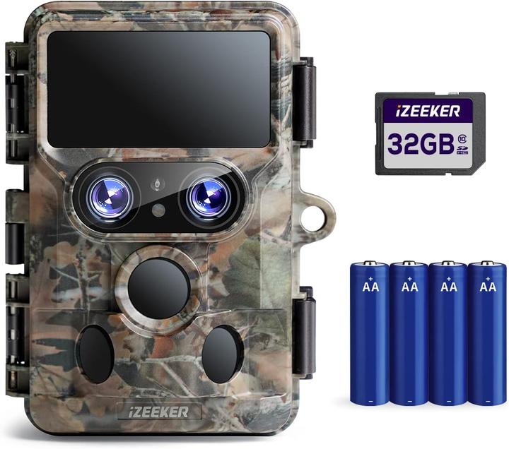 iZeeker Wildkamera mit WLAN und dualem Objektiv (4K, 60MP)