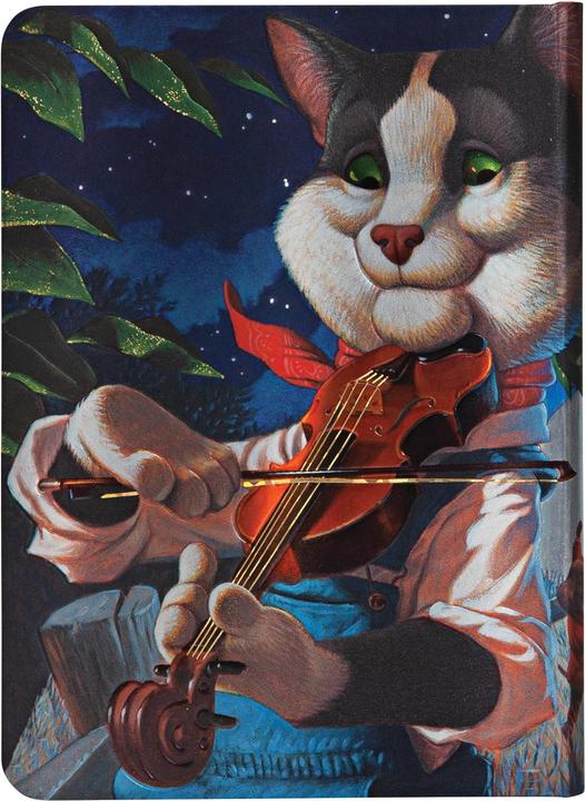Image du produit Paperblanks Joyeux personnages Le chat et son violonMidiLIN (À rayures, Couverture rigide)