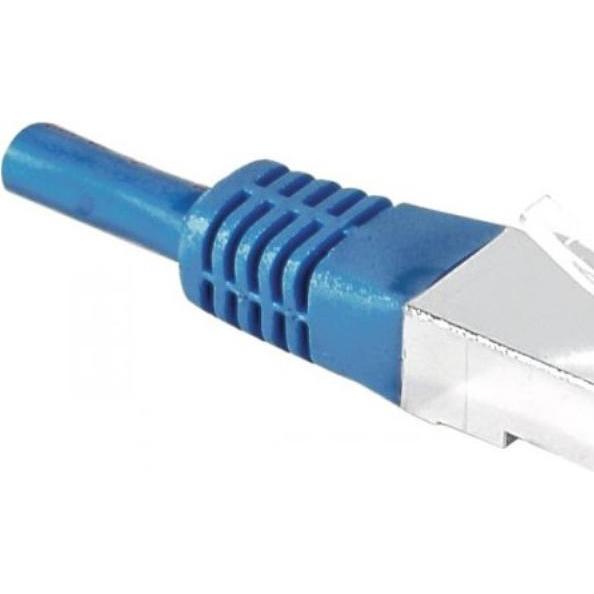 Exertis Connect Patchkabel S/FTP, PiMF, CAT.6, blau, 5,0 m Patchkabel mit besonders schmalem Knickschutz (S/FTP, CAT6, 5...
