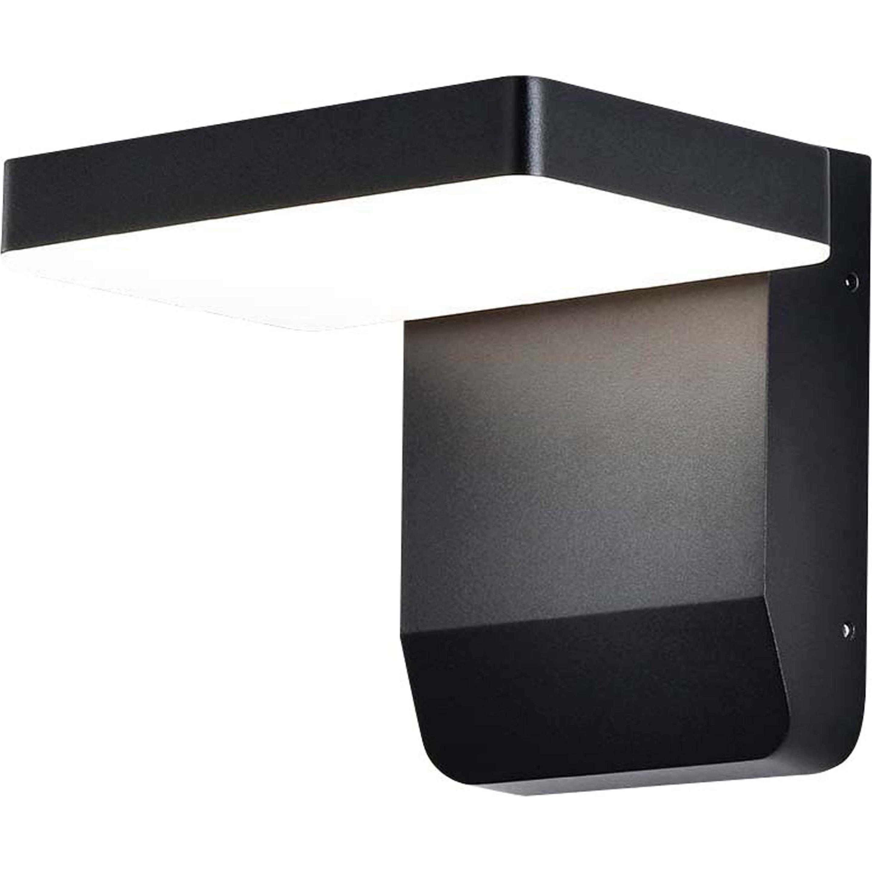 V-TAC, Gartenbeleuchtung, VT11020150B 20W LED Wandleuchte Schwarzer Körper Quadratisch 4000K IP65 (2580 lm, IP65)