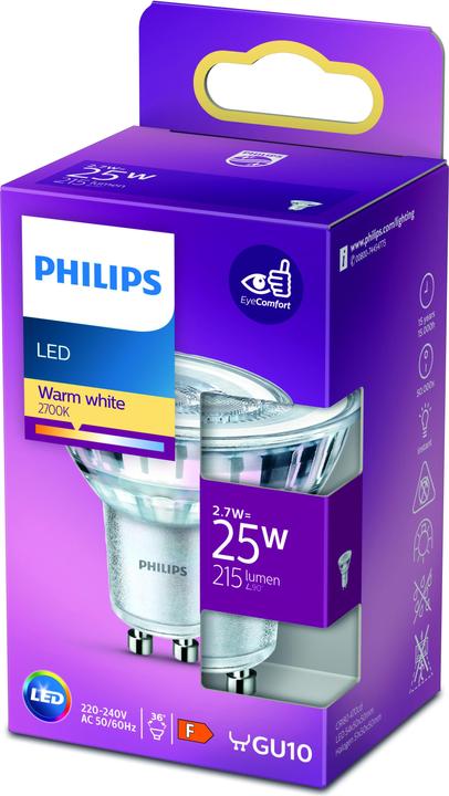 Produktbild Philips Spot (GU10, 3.10 W, 215 lm, 1 x, F)
