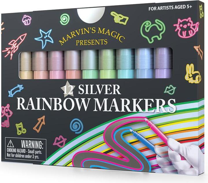 Marvin's Magic Marvins Magic - Silver Rainbow Markers - (MMART002)