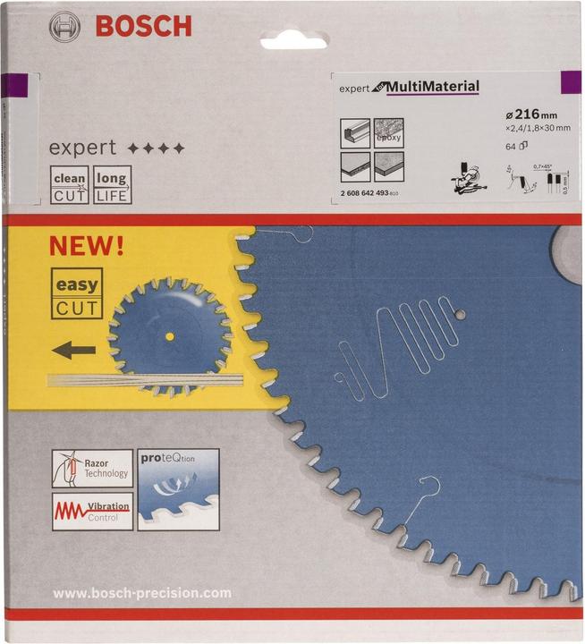 Produktbild Bosch Professional Zubehör Kreissägeblatt Expert for Multi Material, 216 x 30 x 2,4 mm, 64