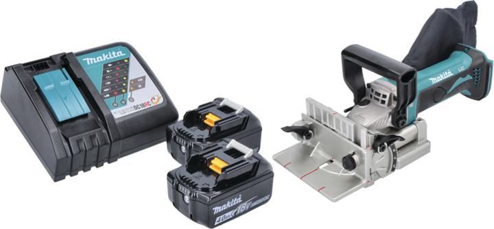 Immagine prodotto Makita DPJ 180 RM Scanalatrice a batteria 18 V 100 mm + 2x Batteria 4.0 Ah + Caricatore