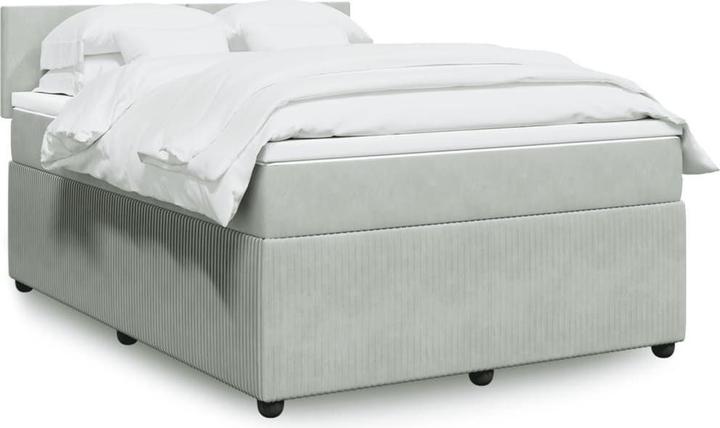 VidaXL Bo x springbett mit Matratze 160 x 200 cm Samt (160 x 200 cm)