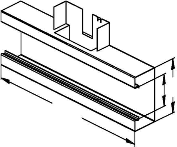 Actual product image Niedax NIE GKT 133-78 C GK-T-piece 90Â°, single sym 133x61 mm special colour (40 cm)