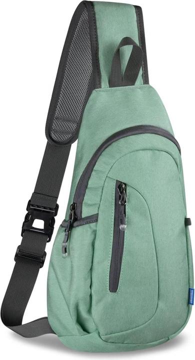 Only-Bags.Store Elegante Umhängetasche mit 2 abnehmbaren breiten Schulterriemen und Kette Handytasche