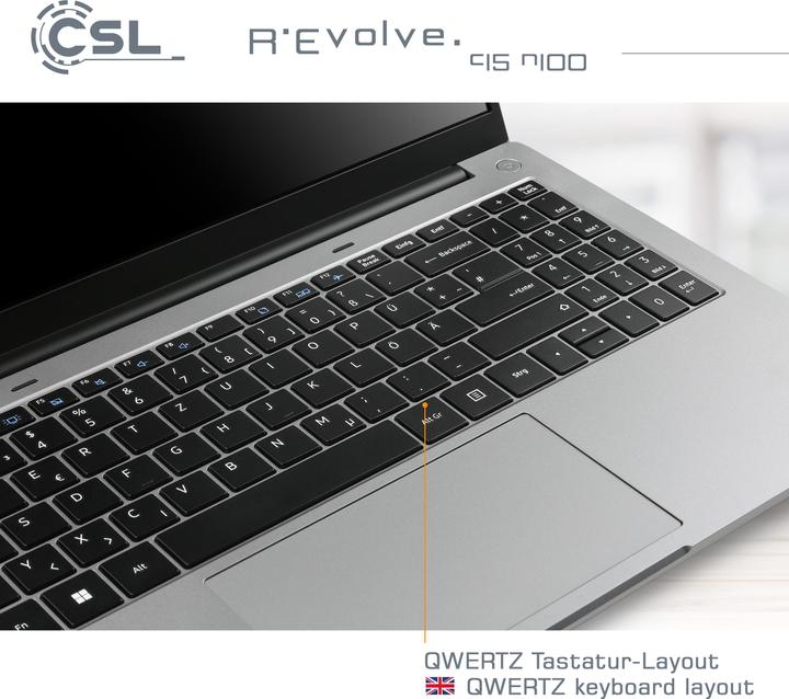 Immagine prodotto CSL Notebook R'Evolve C15 v4 16GB 500GB Windows 11 Home (15.60", Intel N100, 16 GB, 500 GB, DE)