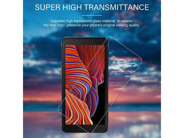 Actual product image Screenguard Samsung Galaxy XCover 5 bulletproof glass protective film Case Friendly Design (1 pcs., Samsung Galaxy Xcover 5)