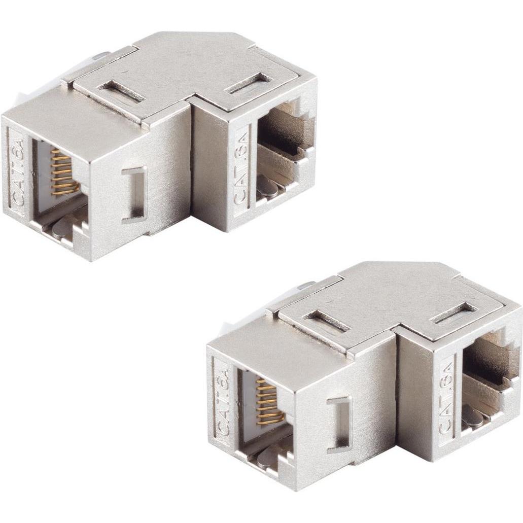 Shiverpeaks Keystone RJ45 Verbinder, CAT 6A, Winkel, STP (Keystone Modul), Netzwerk Zubehör