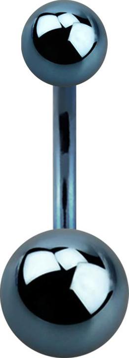 Actual product image Star Piercing Banana light blue with two balls (without brass, Titanium G23)