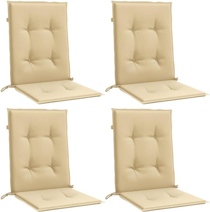Actual product image vidaXL Low backrest cushions 4 pcs. fabric (100 x 50 x 4 cm)