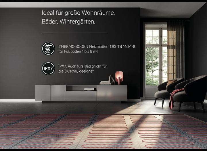 Produktbild AEG Haustechnik Basis Thermo Boden TBS TB 160/1 Set Plus, elektrische Fussbodenheizung, Komplettset 1 m², 160 W/m²