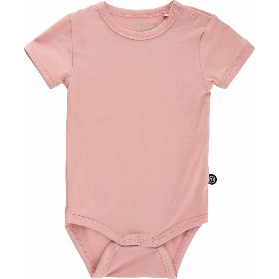 Minymo, Body, Kurzarm-Body Bamboo Misty Rose Gr. 68, Rosa, (68)