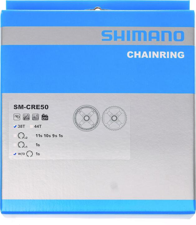 Produktbild Shimano Kettenblatt STEPS SM-CRE50 38 Zä 46.5 mm Kettenlinie mit Hosenschutz (38)