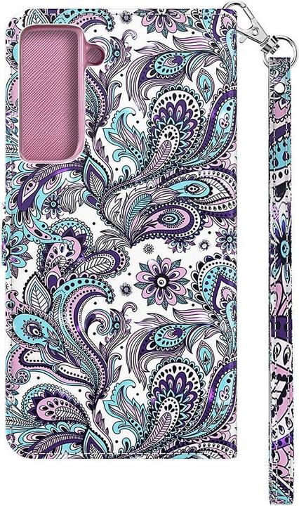 Actual product image Cover-Discount Galaxy S21 FE - case glitter effect paisley (Samsung Galaxy S21 FE)