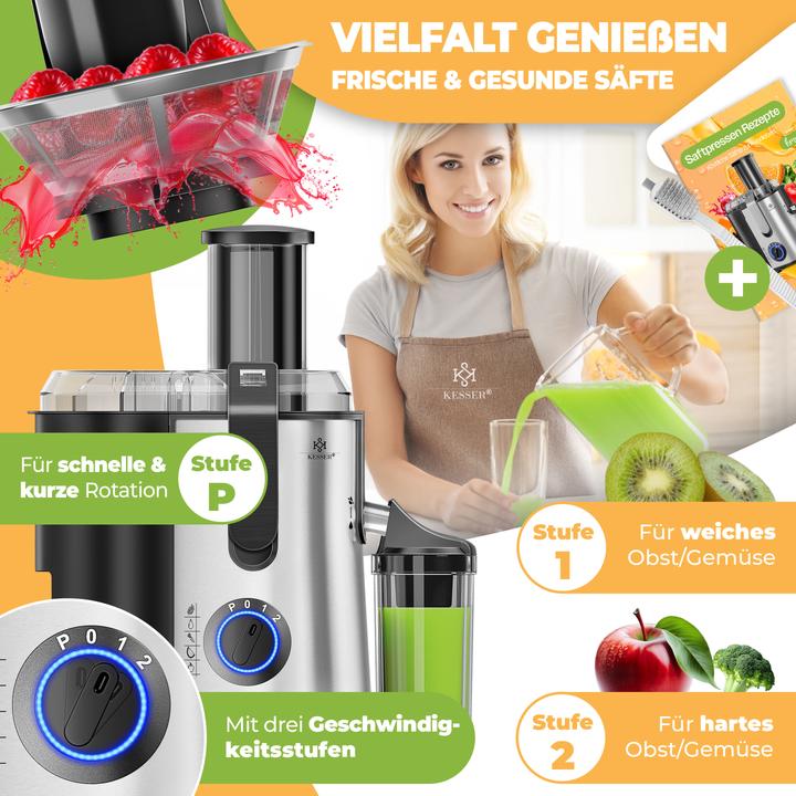 Produktbild Kesser Entsafter für Obst und Gemüse (Silber/Schwarz)