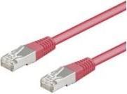 Actual product image Goobay CAT 5e patch cable, F/UTP, magenta, 10 m (F/UTP, CAT5e, 10 m)