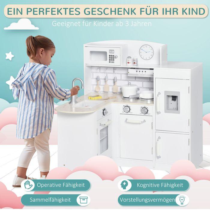 Produktbild Swisshandel24 Kinderküche Spielküche mit elektronischem Wasserspender, Backofen, Weiss