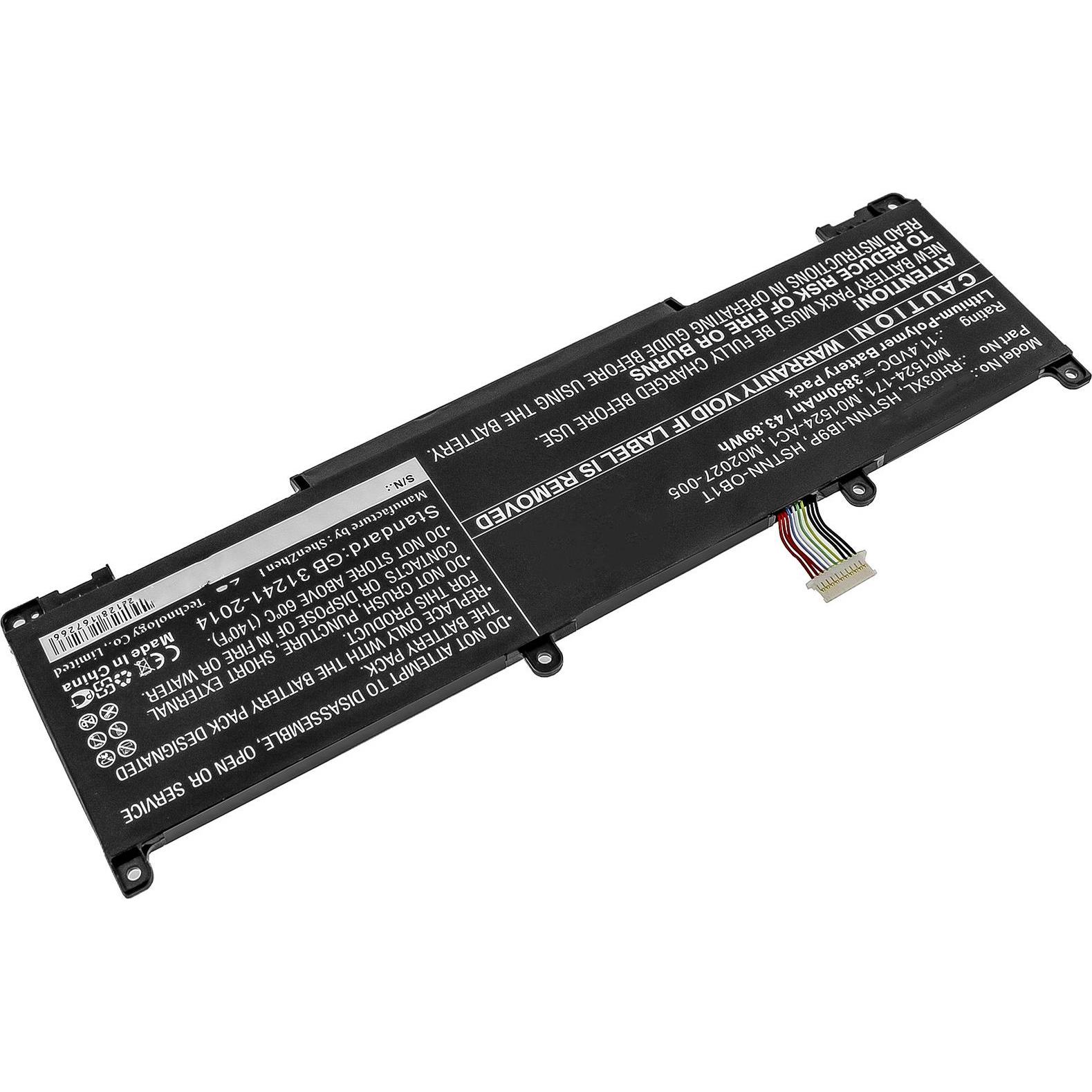 AGI Akku kompatibel mit HP HSTNN-IB9P (3850 mAh), Notebook Akku, Schwarz