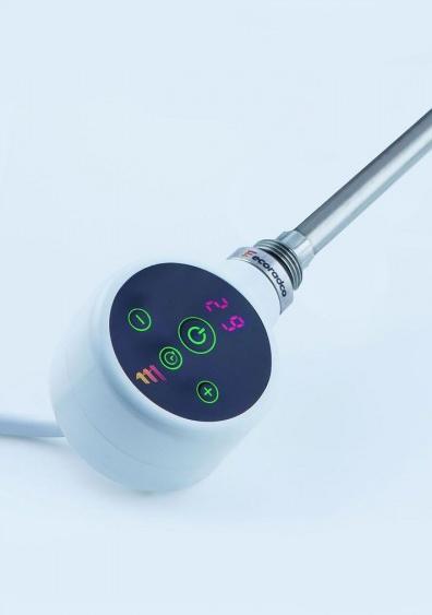 Produktbild Mert - Thermostat Regler MED für Handtuchheizkörper, inklusive Heizpatrone 1000W, Weiss