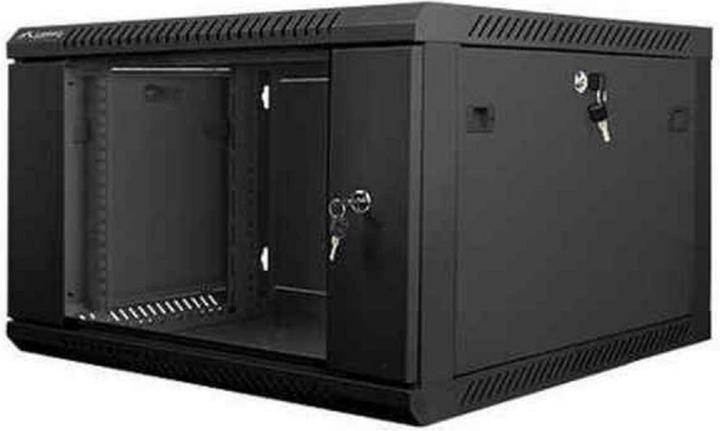 Image du produit Lanberg WF01-6606-10B Étagère murale en rack 6U noire (6 HE, Rack 19 pouces)