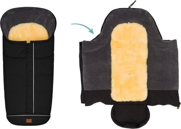 Produktbild Fillikid Winterfusssack Nanga - schwarz - mit Lammfell