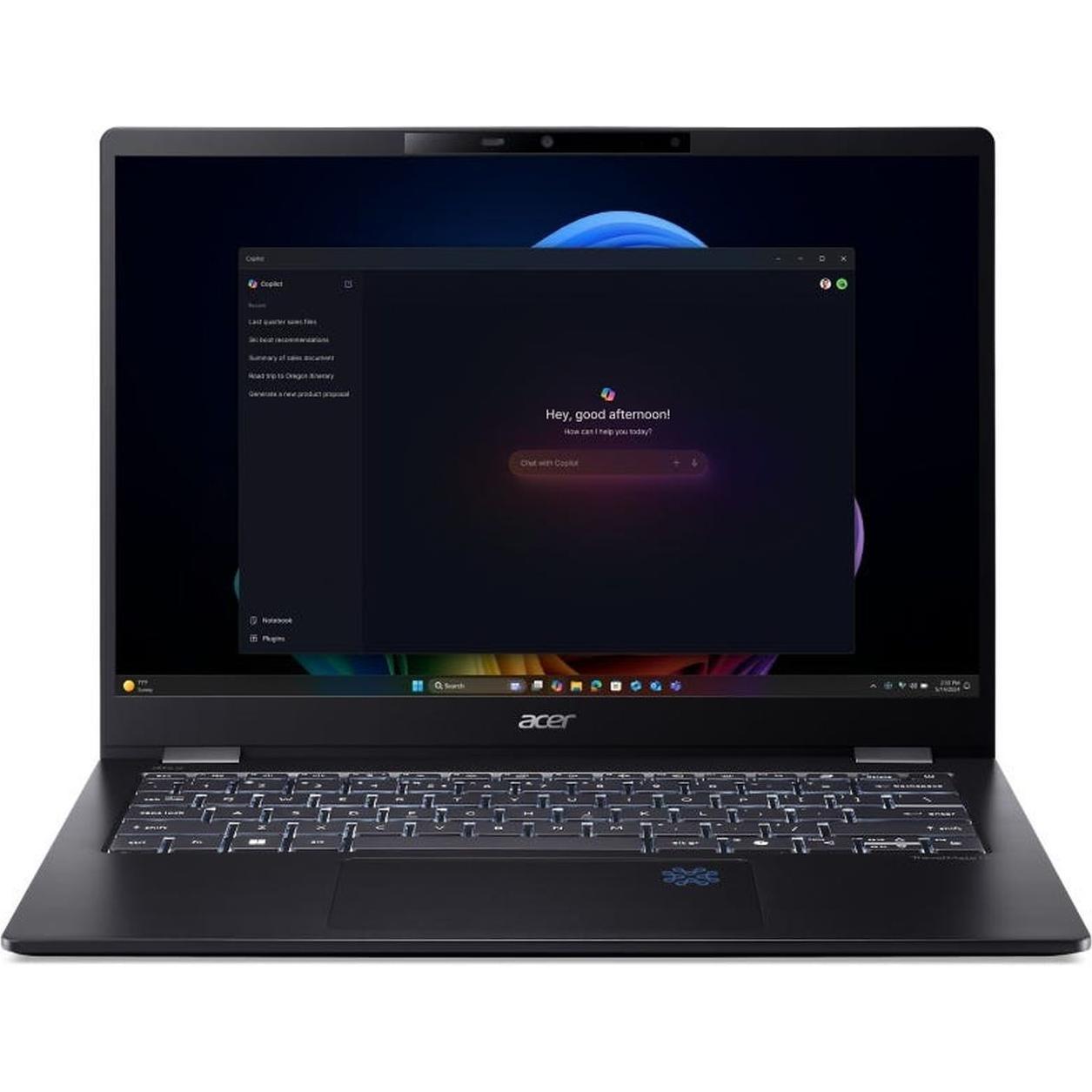 Acer TravelMate P6 (14", Intel Core Ultra 5 226V, 16 GB, 512 GB, DE), Notebook, Schwarz