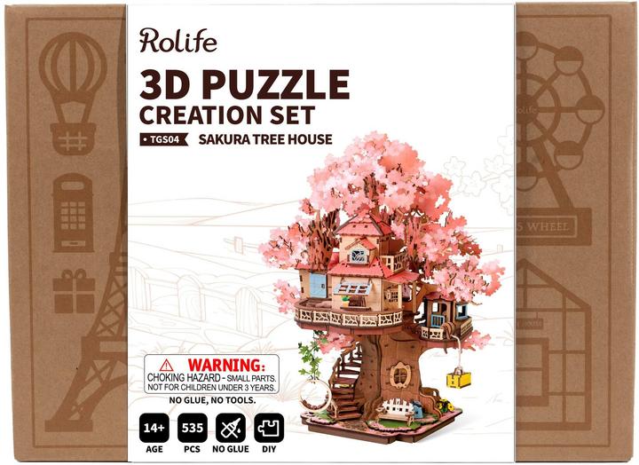 Actual product image Robotime Sakura Tree House