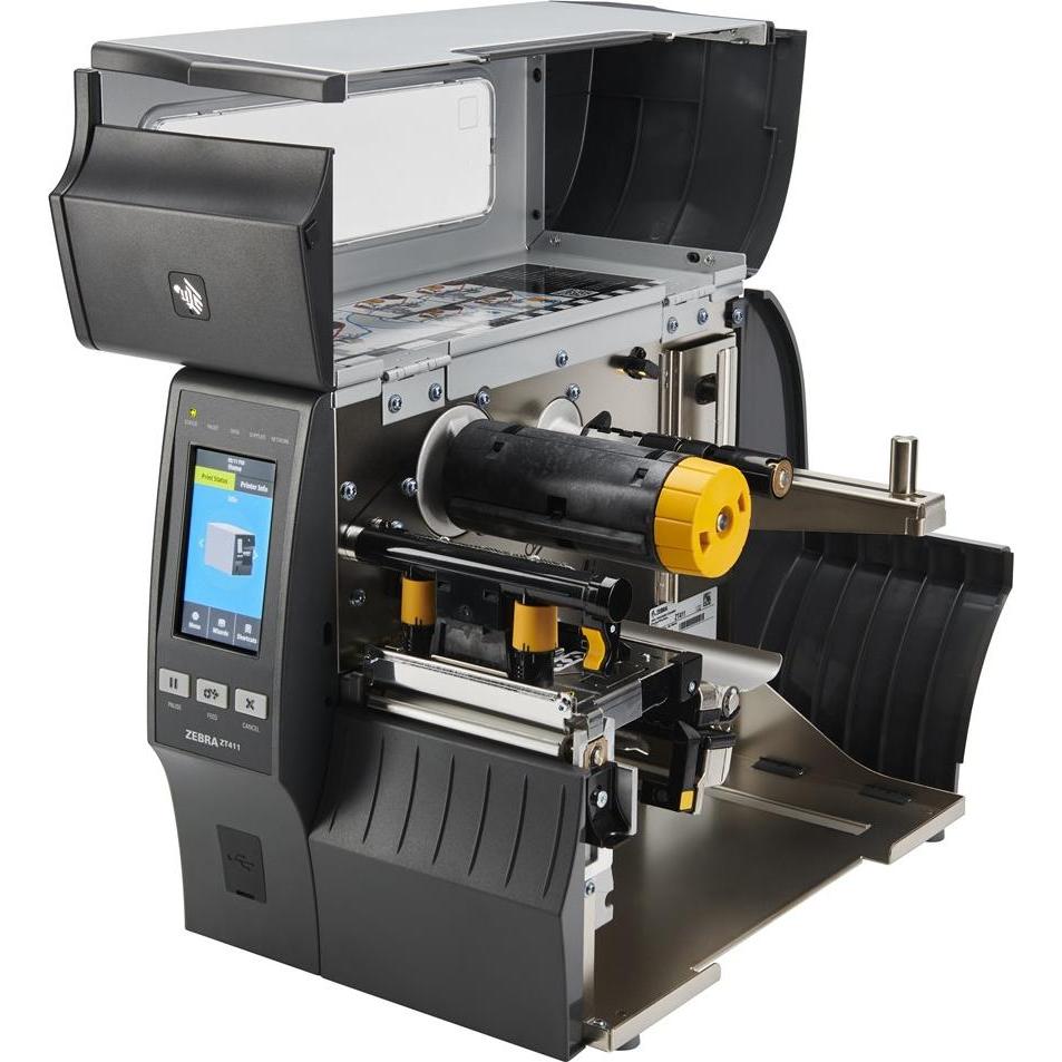 Thumbnail - Zebra ZT411, Direct thermal / Thermal transfer, POS printer, 203 x 203 DPI, 2.4 ips, 0.058 - 0.25 µm (203 dpi), Etikette...