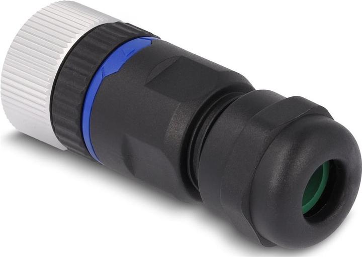 Actual product image Delock M12 plug connector A-coded 8-pin socket for mounting with screw connection