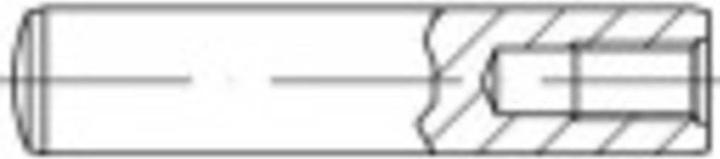 Toolcraft TO-9979377 Zylinderstift O x M10 Stahl 25 St. (25 Stück, 70 mm)