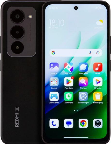 Actual product image Xiaomi Redmi 15 (256 GB, Midnight Black, 6.90", Hybrid Dual SIM, 5G)
