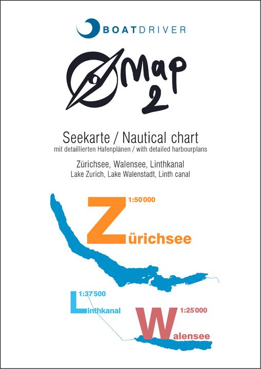 Actual product image Seekarte Map 2, Zürichsee, Walensee