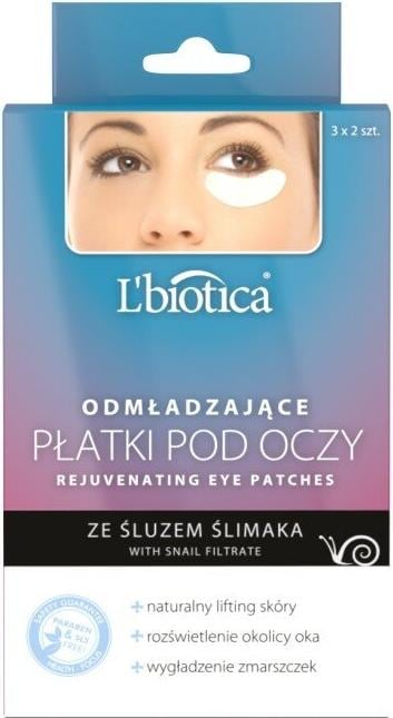 L´Biotica L'BIOTICA Rejuvenating Eye Patches - with snail slime 1p.-3x2pcs (Soft, 3 x)