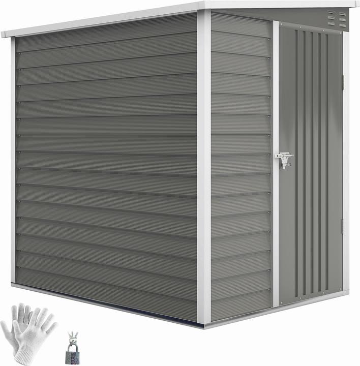 Image du produit Outsunny Gerätehaus Stahl Hellgrau
