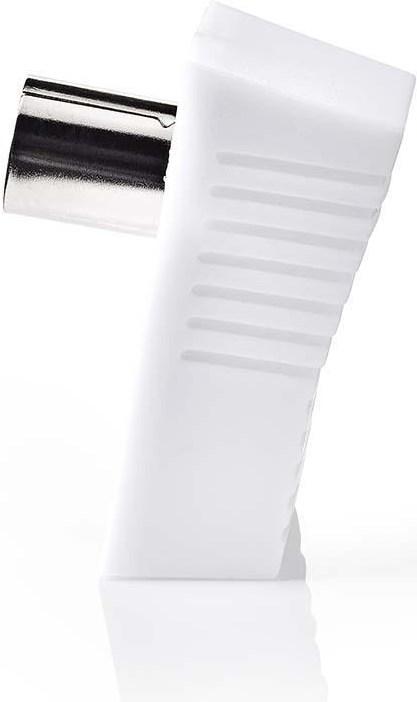 Actual product image Nedis IEC (coax) plug, angled | socket - square design - 2 pieces | white (Antenna cable)