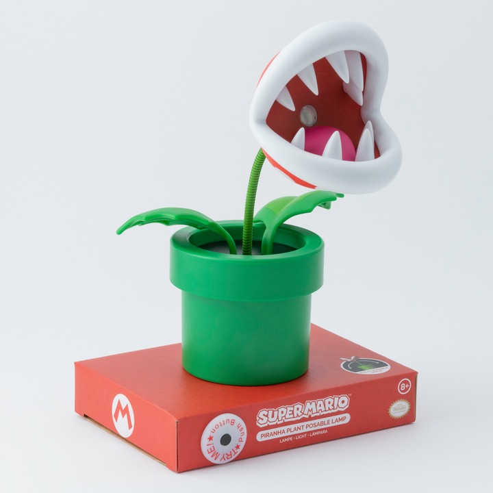 Actual product image Paladone Products Mini Piranha Plant Posable Lamp