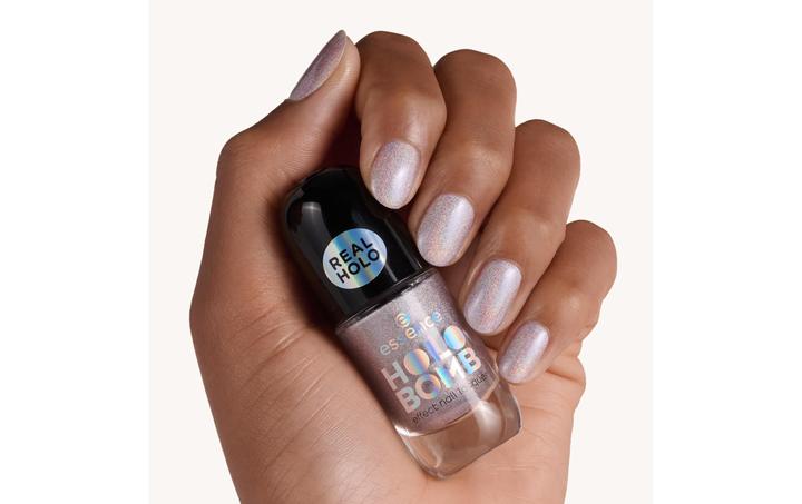 Actual product image essence Holo Bomb Effect Nail Lacquer 05 Holo Me Tight (Nude, Colour paint)
